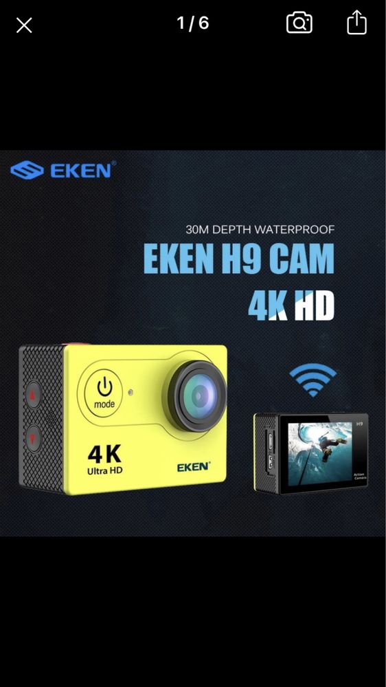 Action camera eken h9 4k