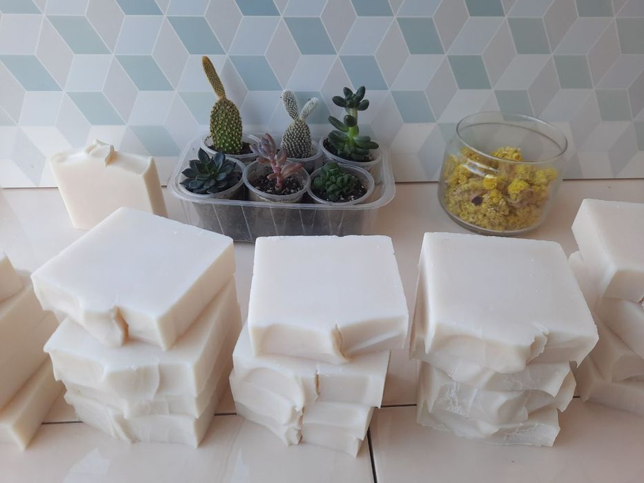 Мило кокосове квадратне та кругле