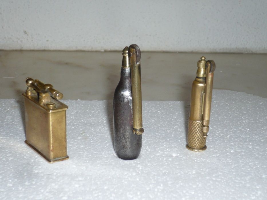 Isqueiros antigos a Gasolina e Gas