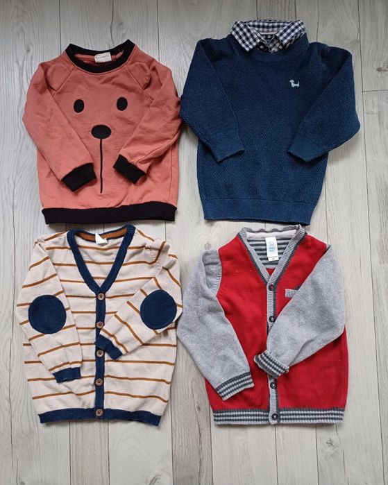 Zestaw sweterków i bluzek dla chłopca 86