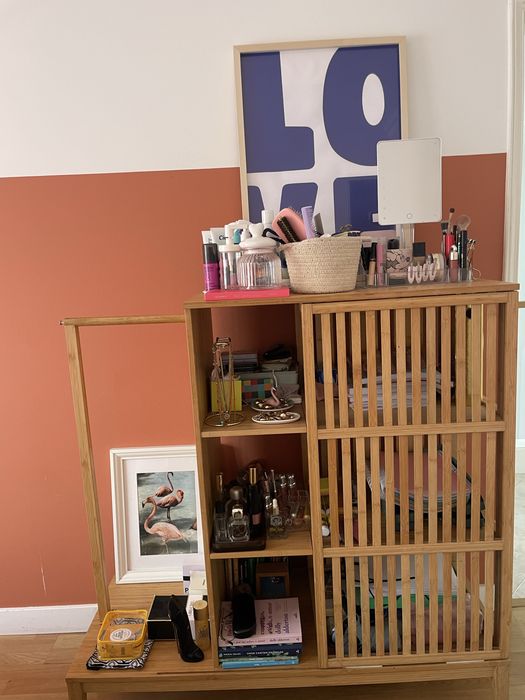 IKEA/Roup aberto c/portas deslizantes em bambu, 120x186 cm