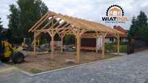 Wiata pod fotowoltaikę o wymiarze 8 x 6
