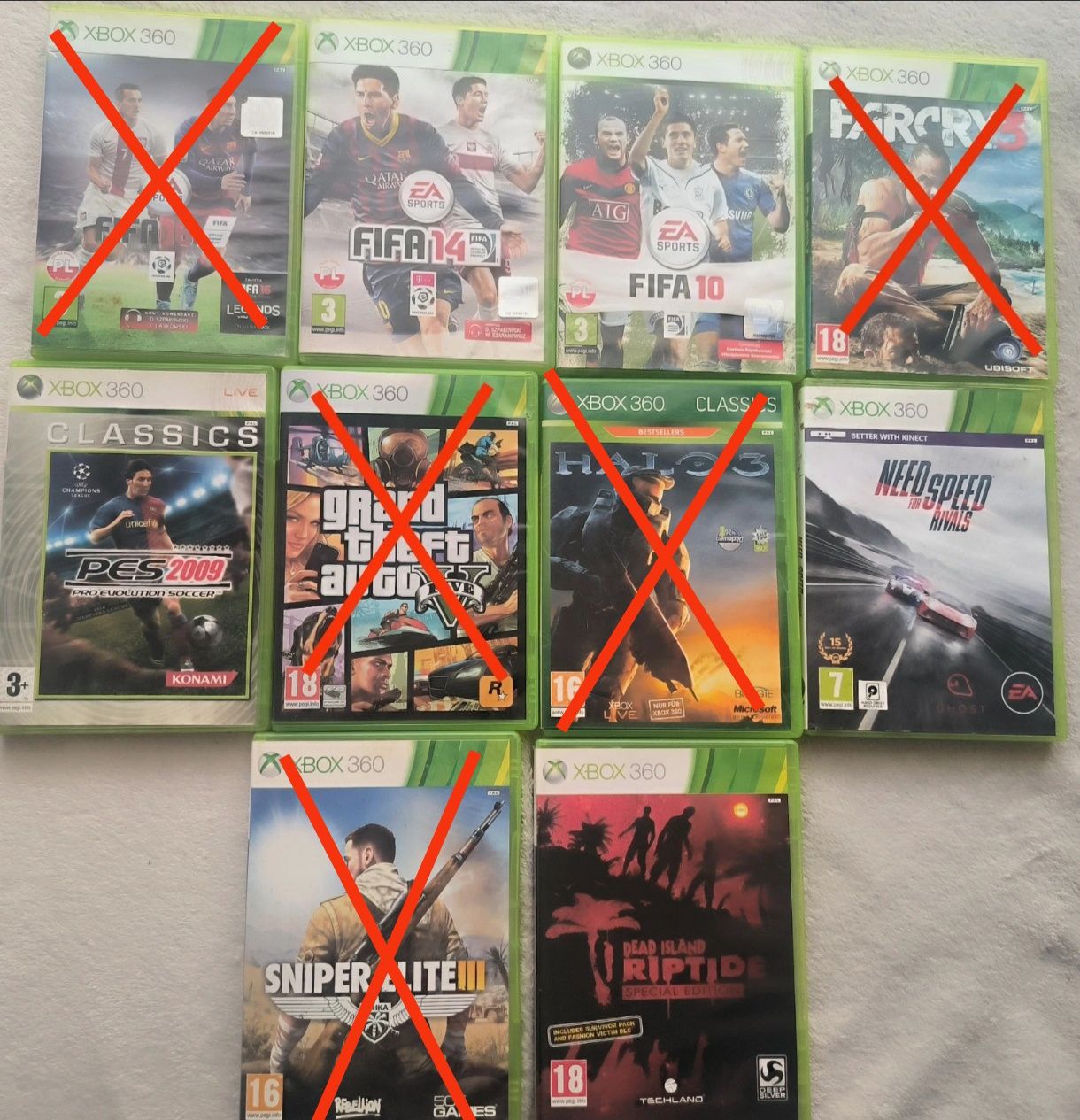 Zestaw gier na Xbox 360 – różne tytuły, sprawdzone, w dobrym stanie