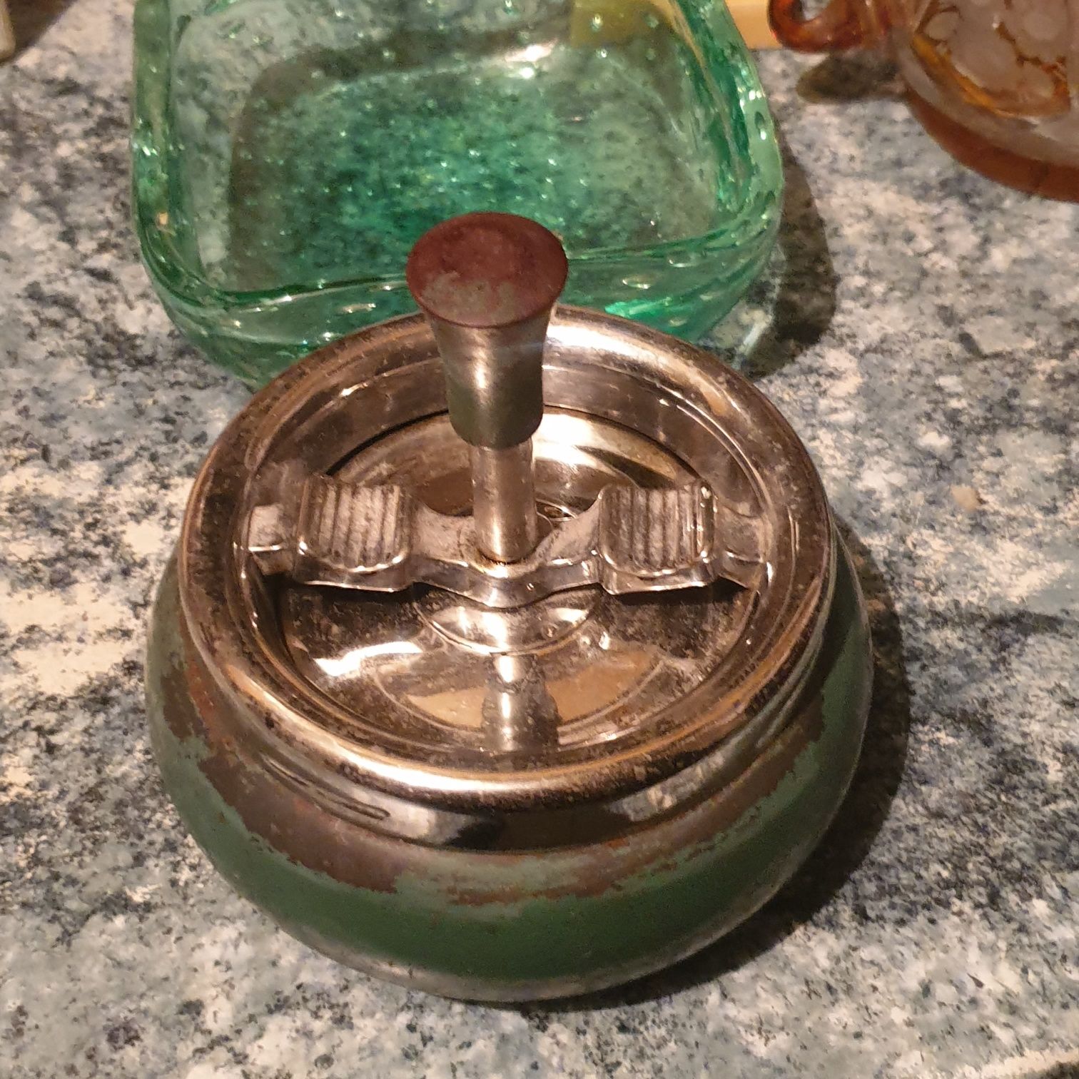 ORIGINAL Ashtray 1930S SPINNING ROULETTE Erhard & Söhne;