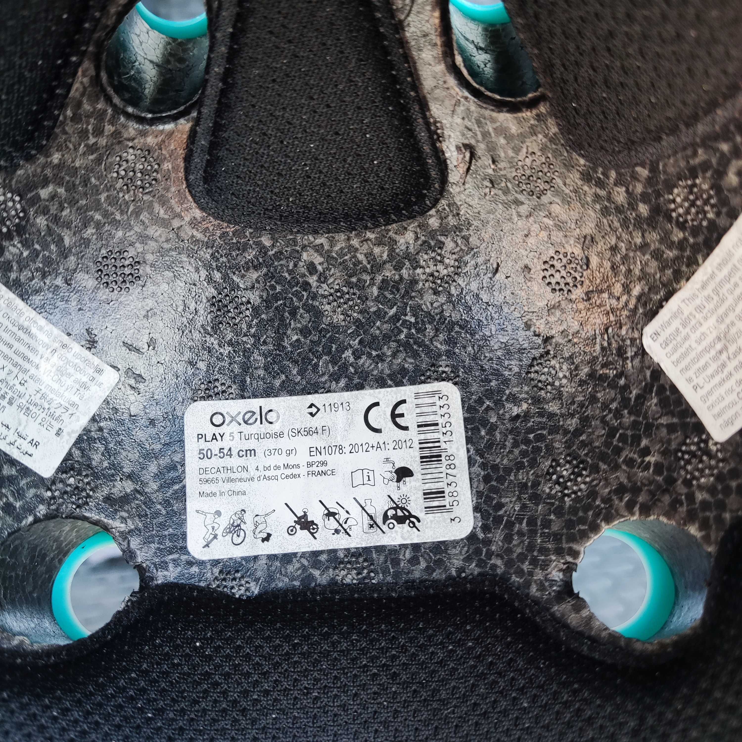 Rolki dziecięce Oxelo Decathlon rozmiar 36,5-38, plus kask, ochraniacz