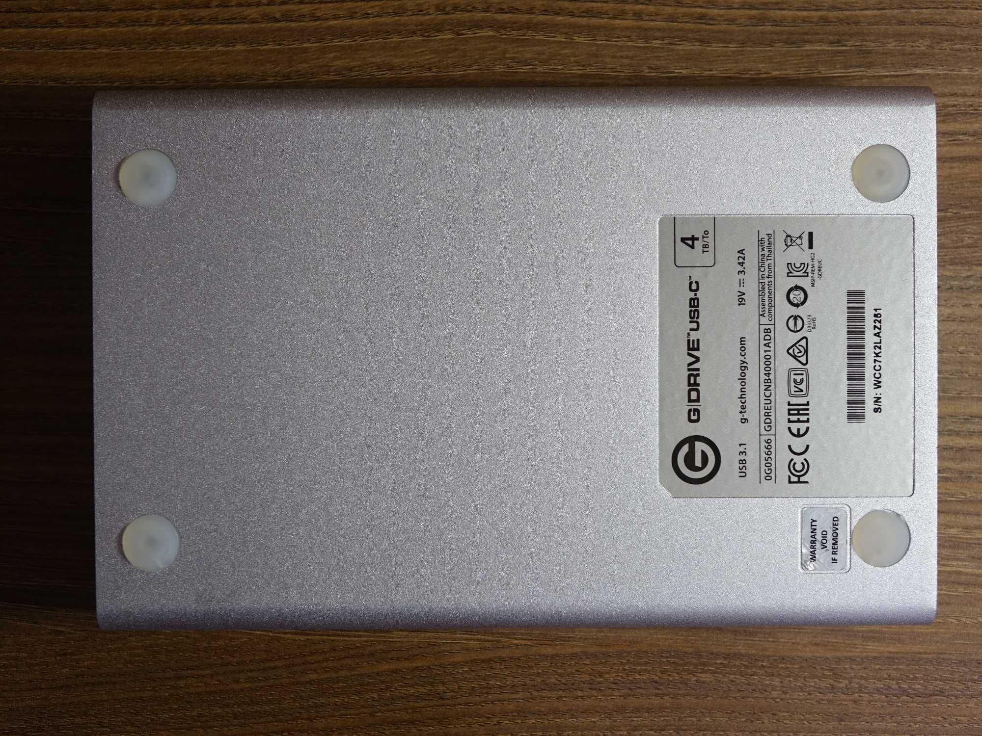 Внешний диск 4TB 3TB G-Technology G-Drive USB-C Пробег 39 часов