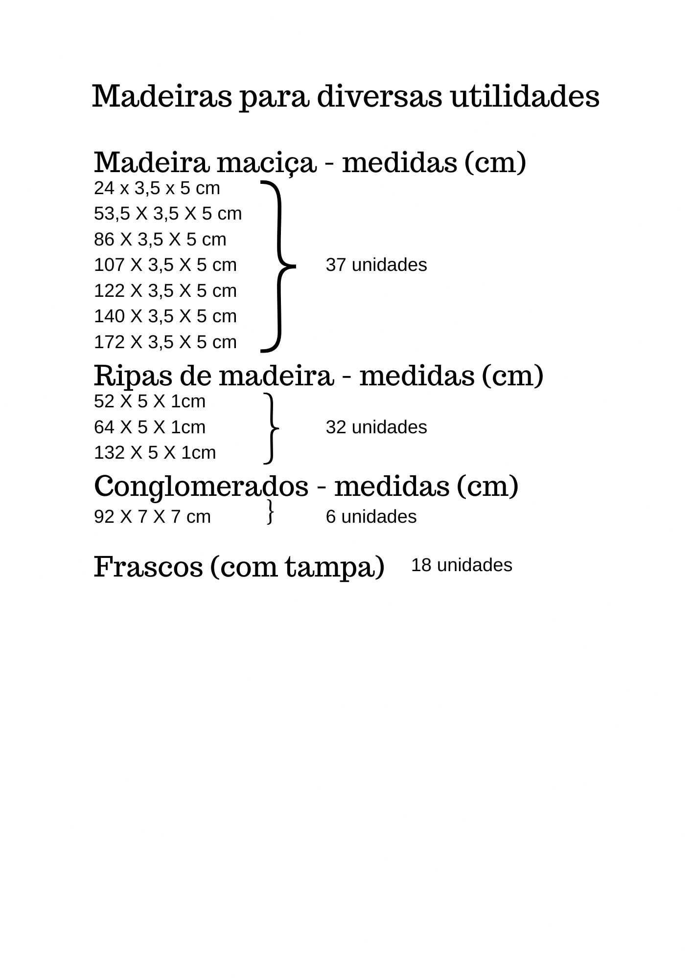 Pedaços de madeira