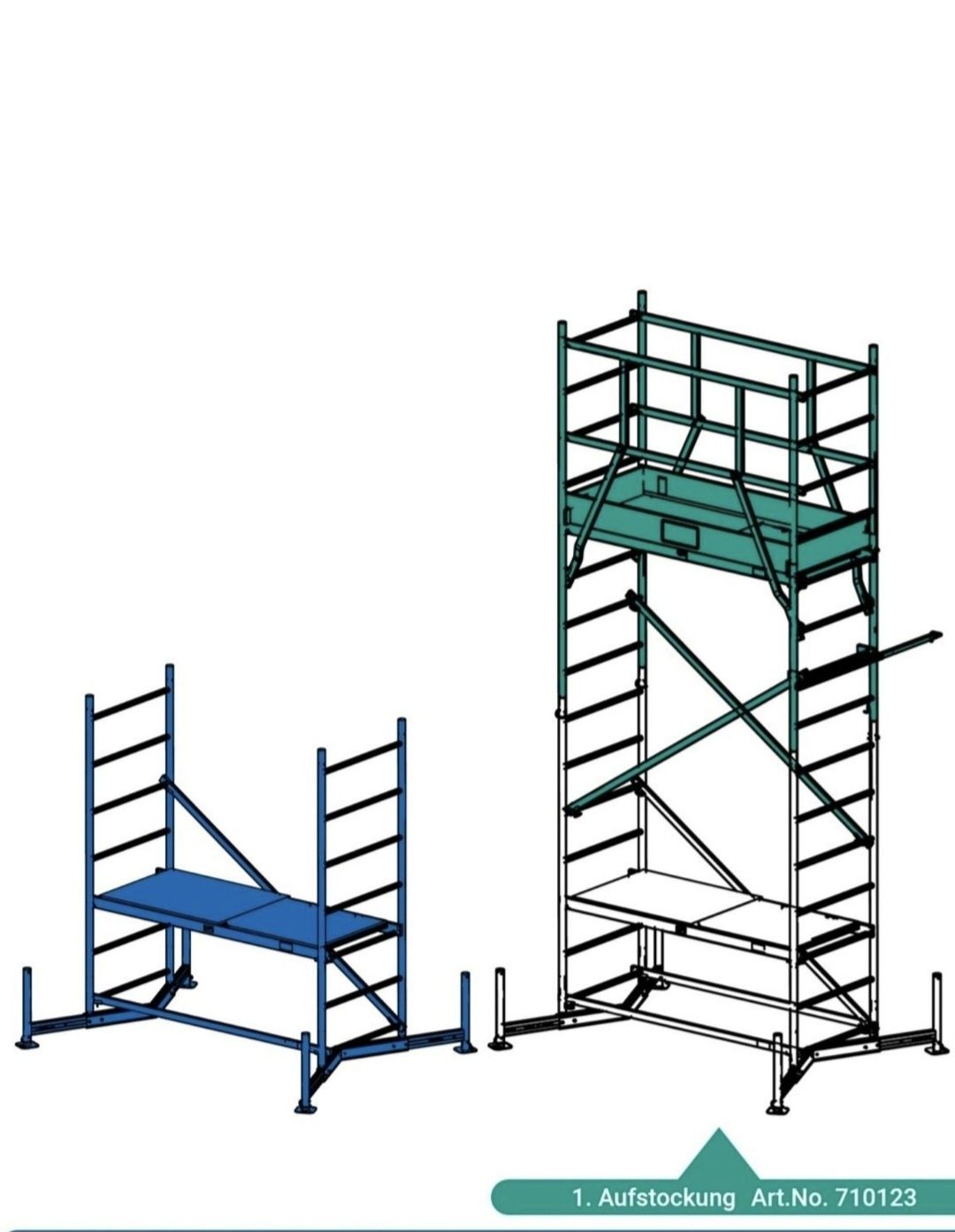 Wynajem rusztowań aluminiowych, jezdnych Crause climtec rusztowanie