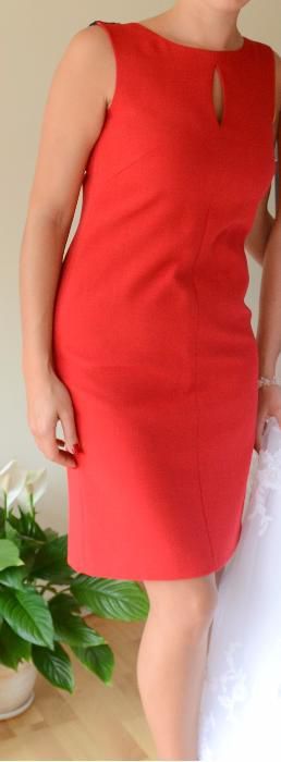 MONNARI sukienka czerwona r. 36 38 koronka wesele sylwester