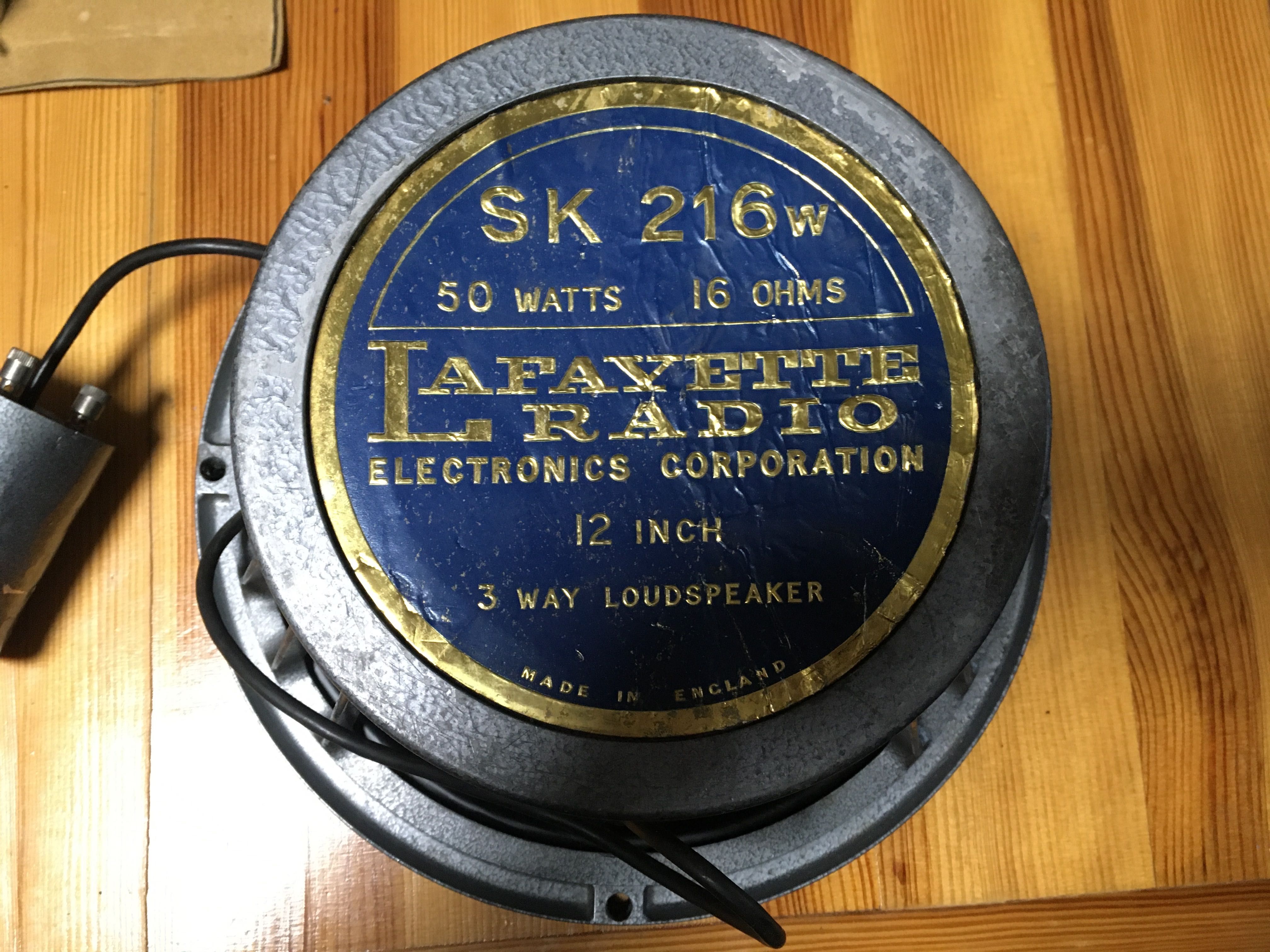 Вінтаж динаміки LAFAYETTE RADIO SK 216w пара