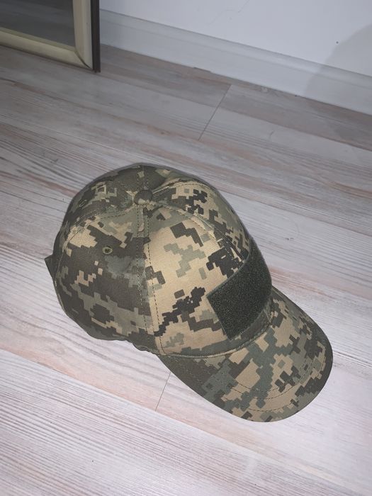 Тактична кепка з липучкою для шеврона піксельна бейсболка