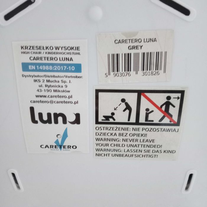 Krzesło do karmienia Caretero Luna