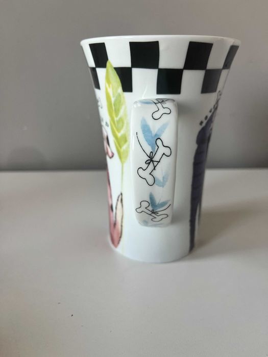 Piękny, ceramiczny kubek z psami