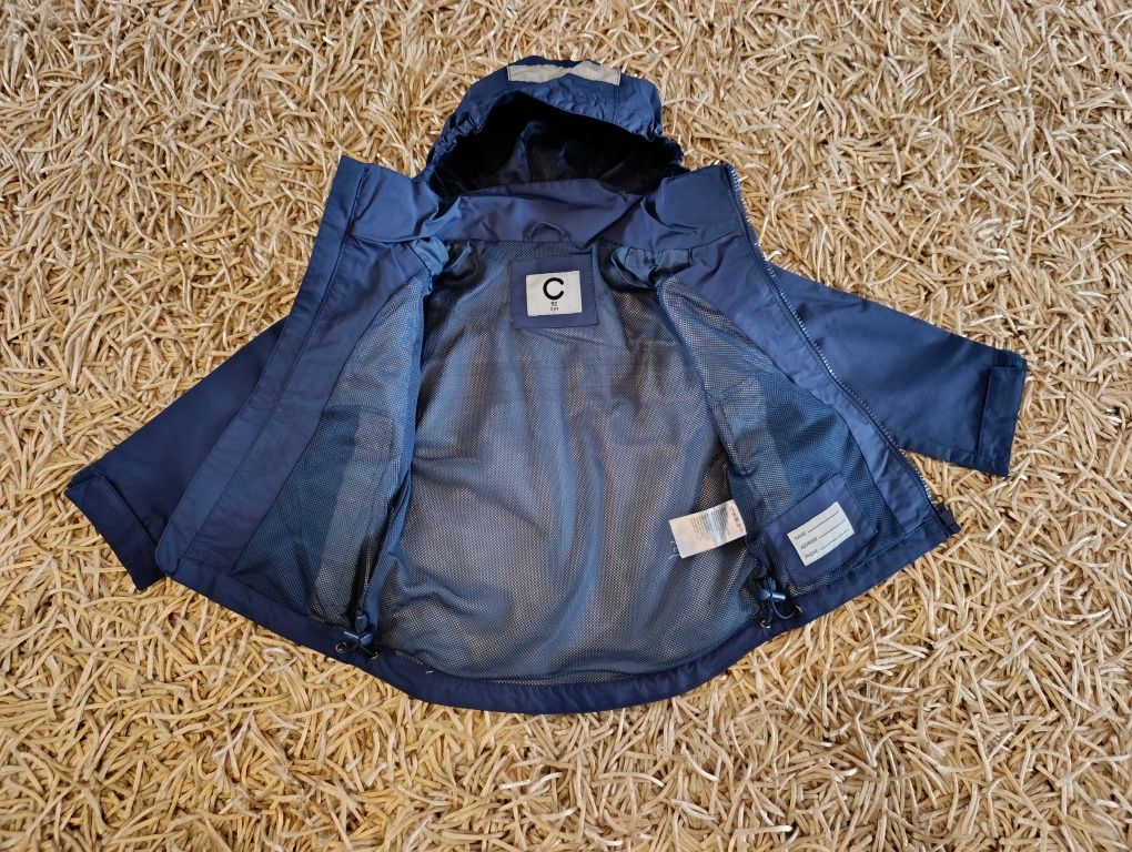 Kurtka przeciwdeszczowa, wiatrówka, dziecięca, granatowa, Cubus, r. 92