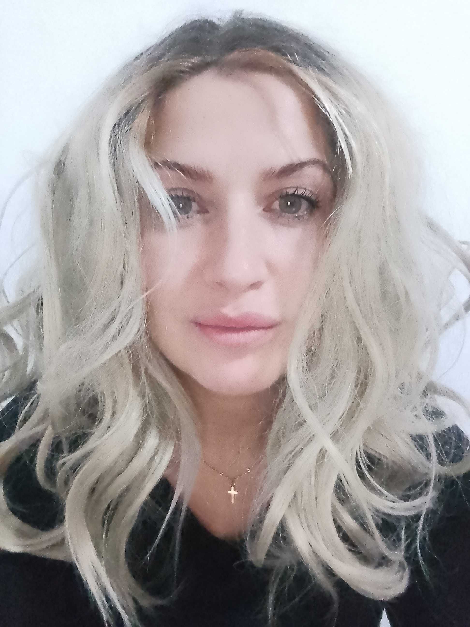 Piękne peruka blond ombre bob