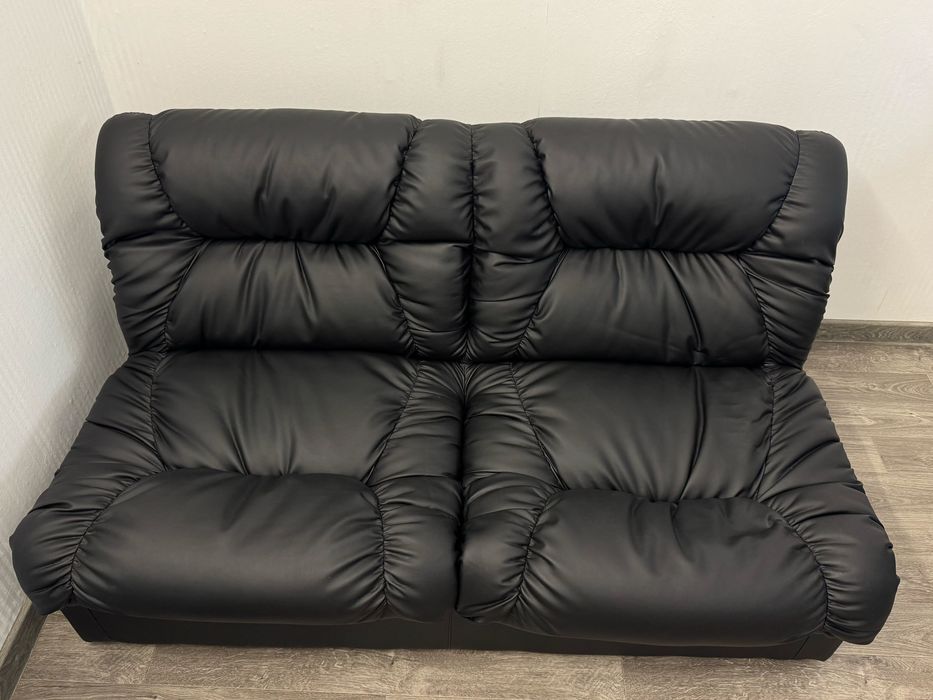 Диван прямий примтекс Плюс Vizit 02 D-5 чорний 1650х960х840