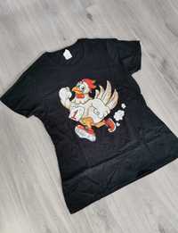 T-shirt koszulka kura kogut chicken run big print rozmiar L nowa