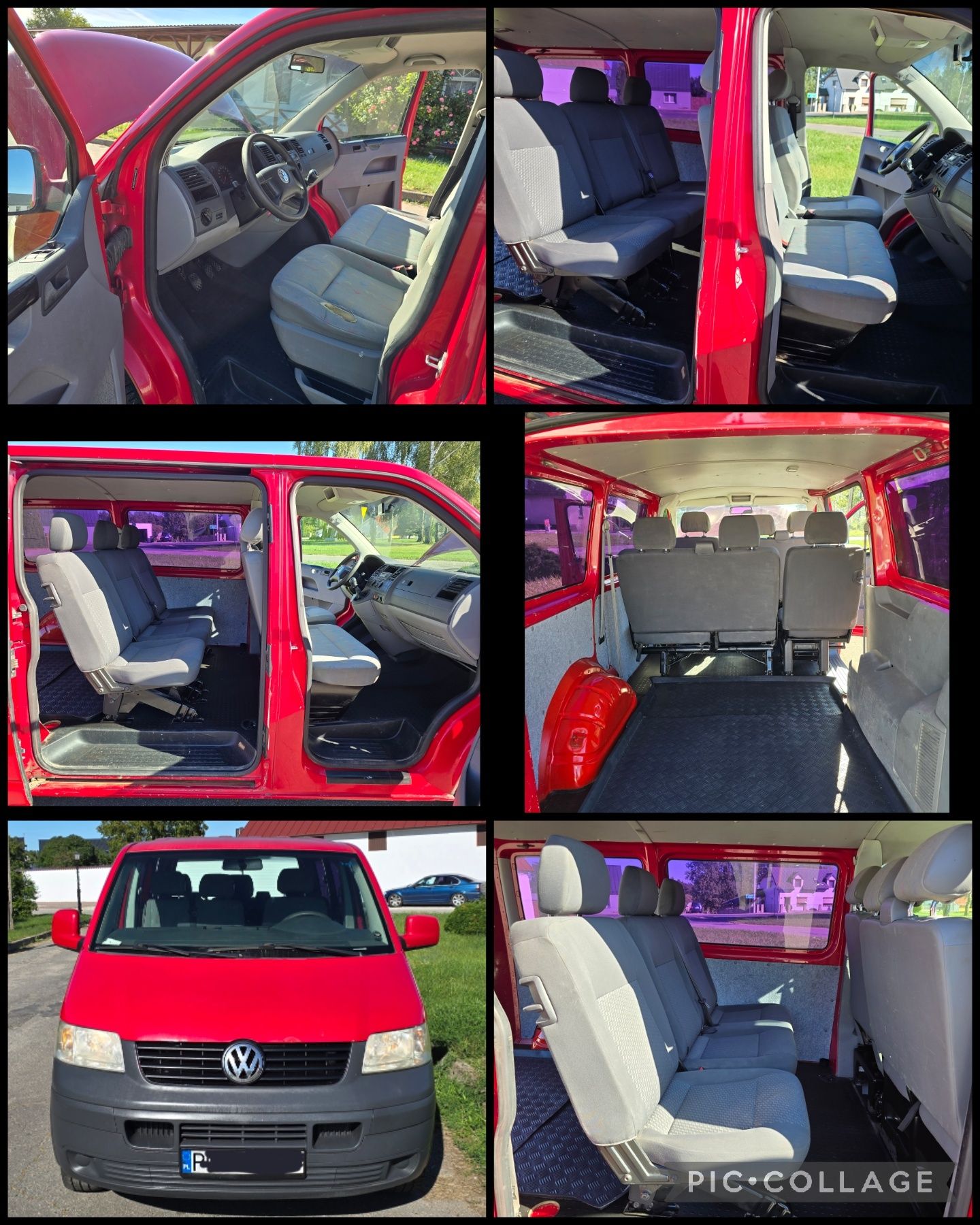 VW Transporter T5 1.9 TDi Klima 6-Osobowy Wspomaganie Elektryka Isofix