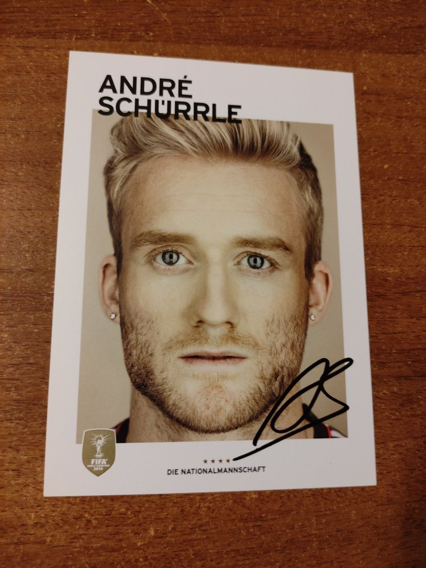 Autograf, podpis André Horst Schürrle Andre Schurrle Piłka nożna Sport