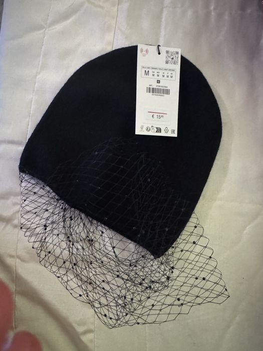 Шапка з вуалью zara