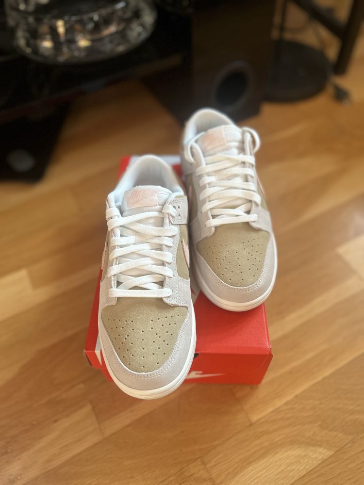 Nowe nike dunk low 38.5 vintage zamszowe retro beżowe