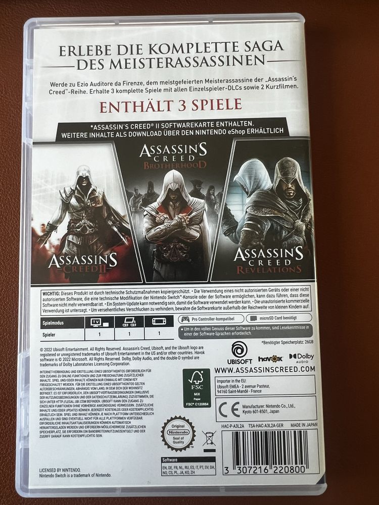 Nintendo Switch: Assasin’s Creed The Ezio Collection