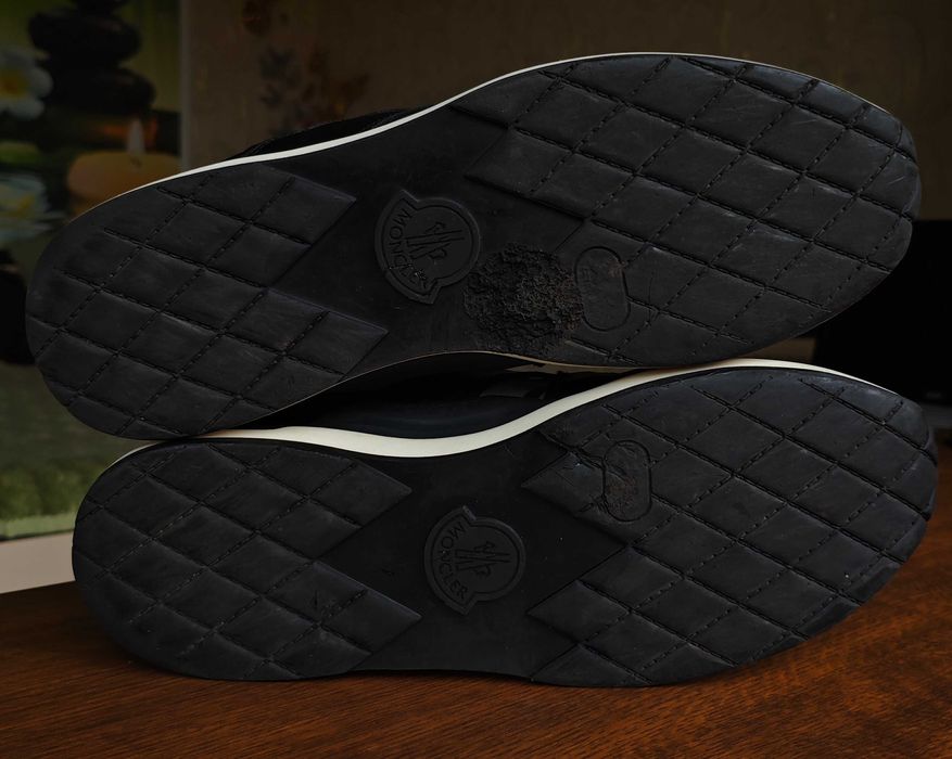 Moncler Fabien "Gucci" Black Leather Sneakers 44 размер 28 см