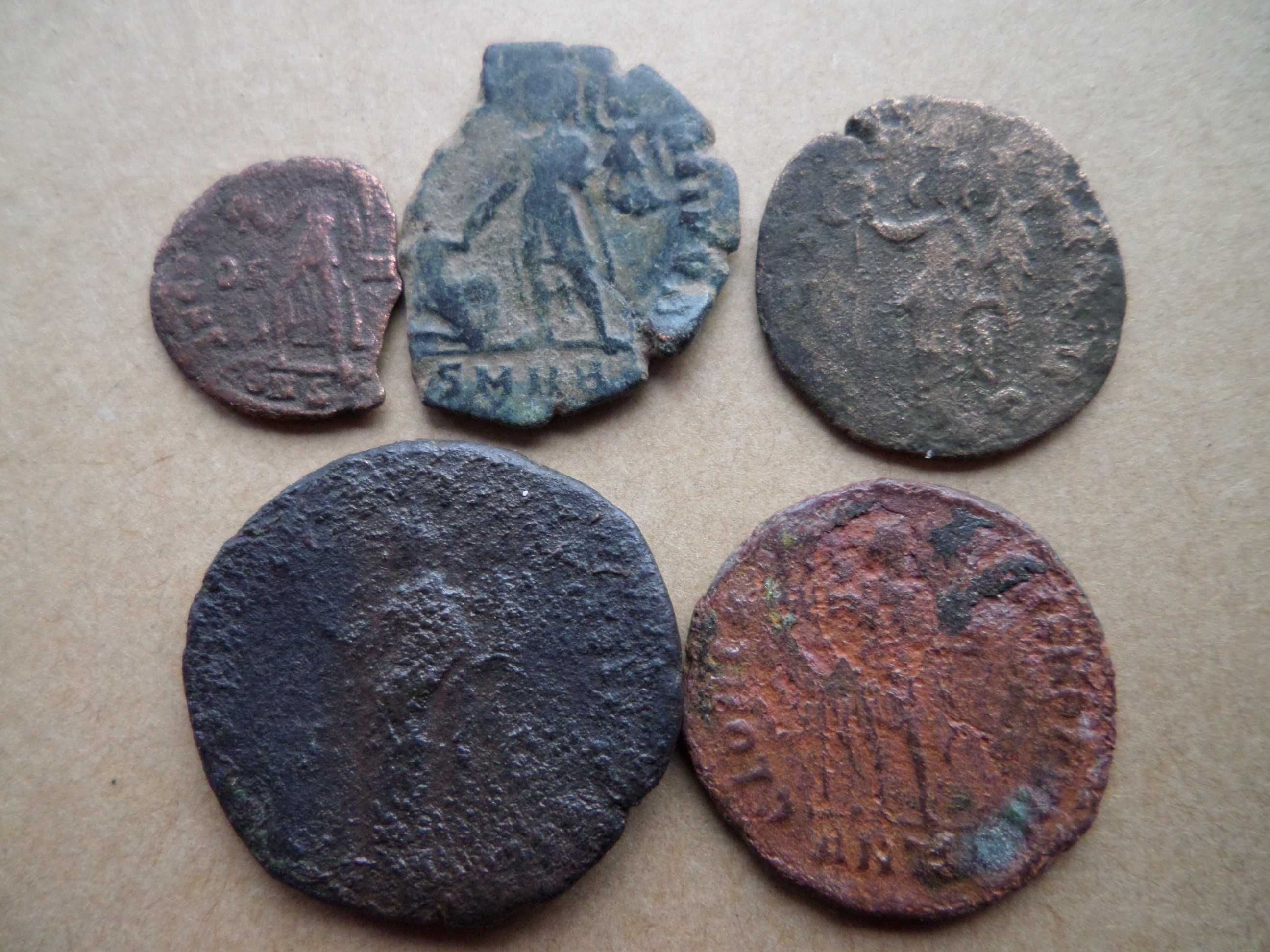 Lote 5 moedas Romanas