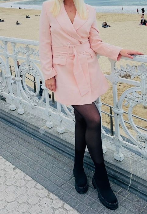 Платье пиджак ( персиковое платье , сукня- піджак )