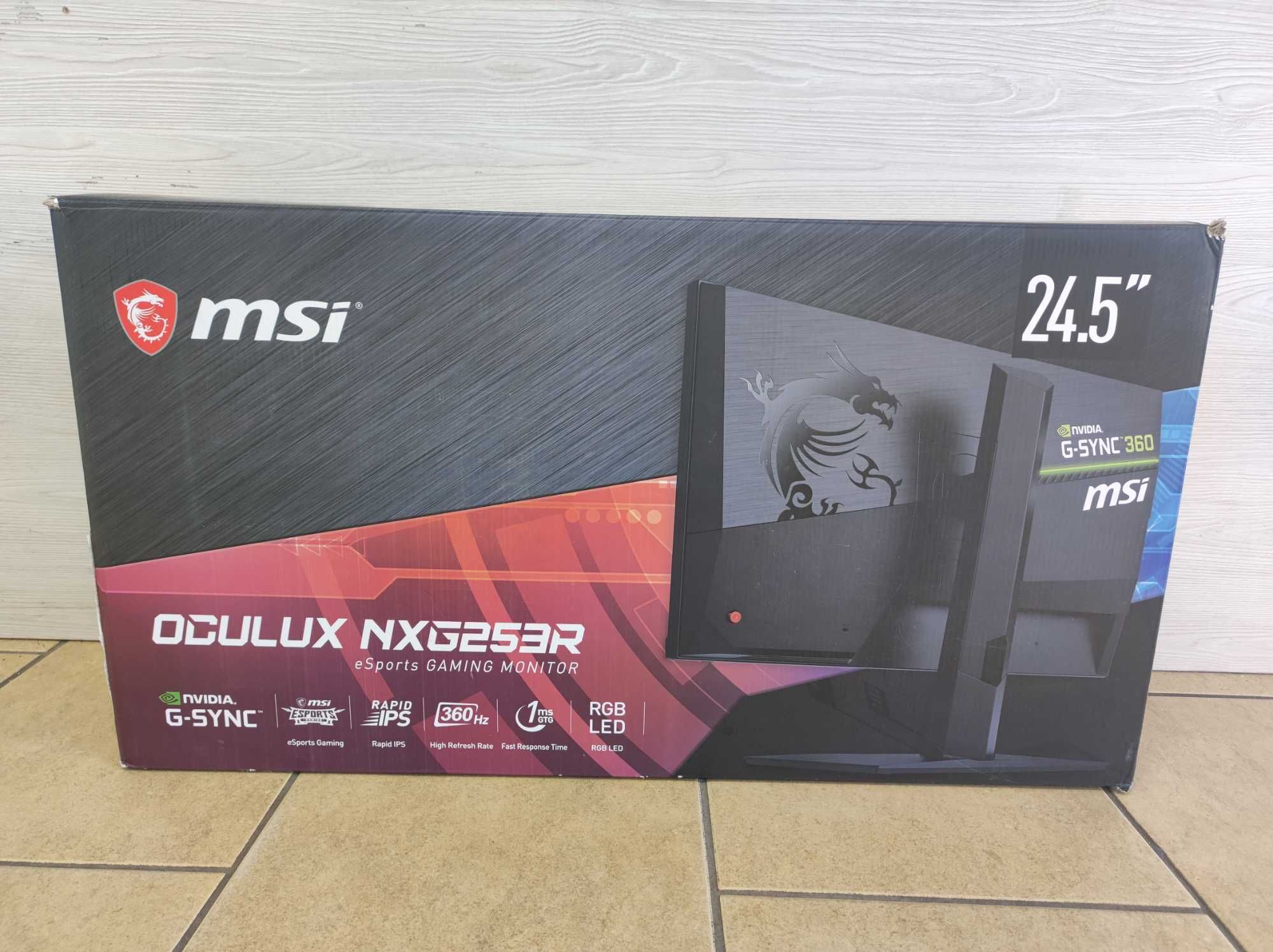 Monitor gamingowy LED MSI Oculux NXG253R 24,5 " 360Hz IPS / PLS