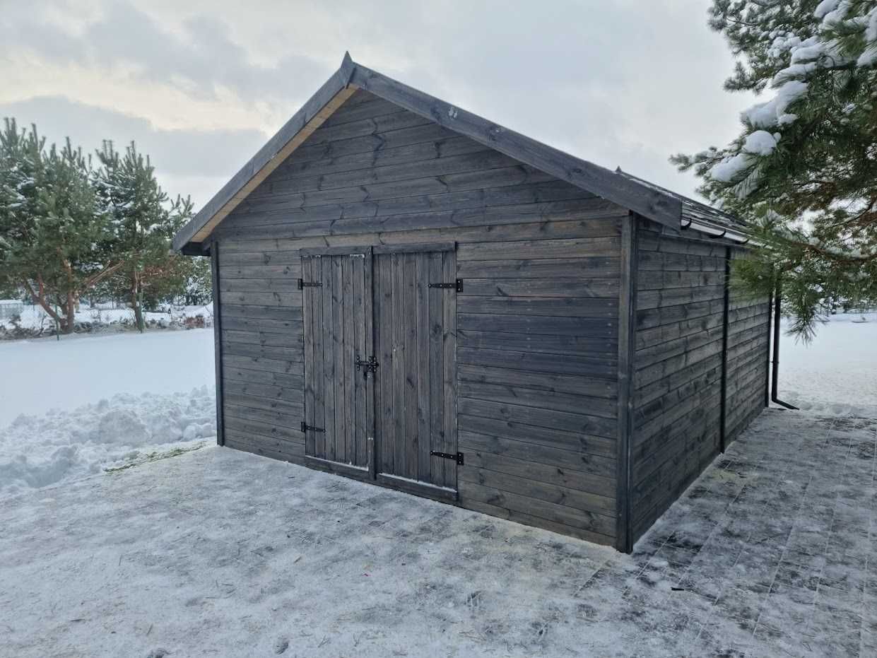 drewniany domek domek bez drewutni konstrukcja drewniana 4x4