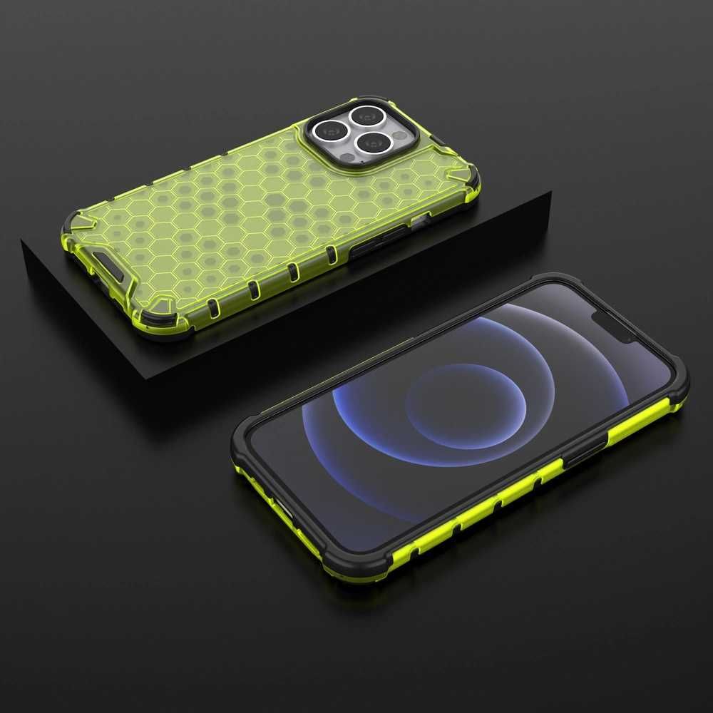 Etui pancerny pokrowiec z żelową ramką iPhone 13 Pro zielony