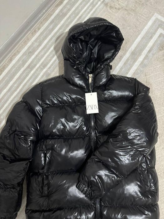 Чоловічий пуховик куртка Zara Puffer Black Analog Moncler зара