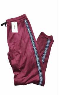 Spodnie welurowe damskie L/XL z lampasem