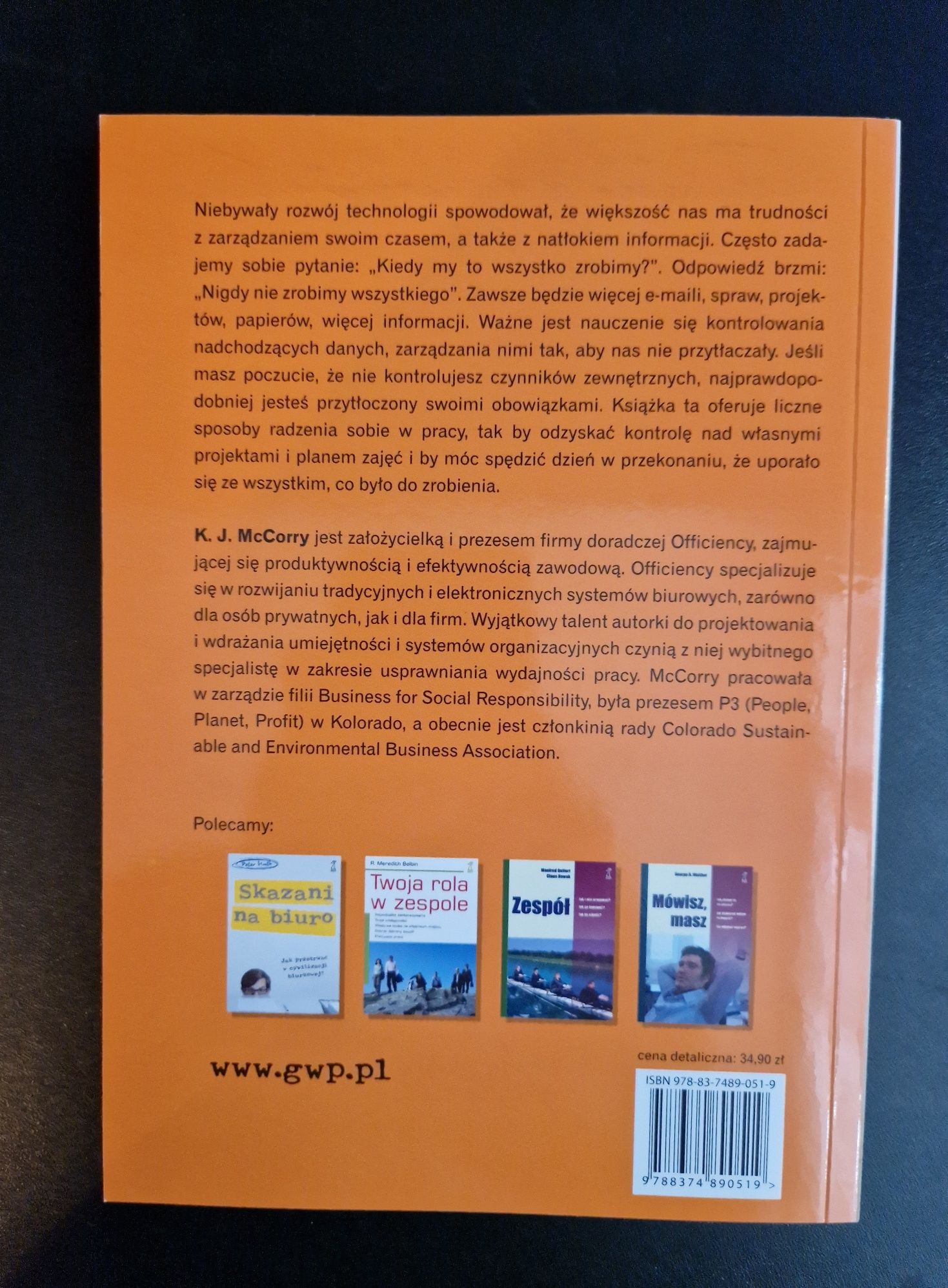 Zorganizuj się Jak usprawnić pracę w biurze Karen J. McCorry