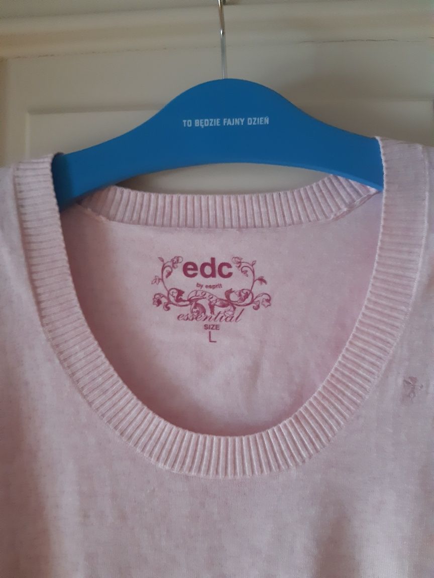 EDC by Esprit cudny, nowy i ultramiękki sweterek pastel róż r M/L i 38