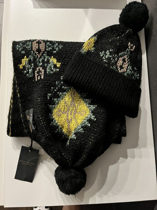 Комплект шапка шарф Scotch Soda, Maison Scotch шерсть, альпака