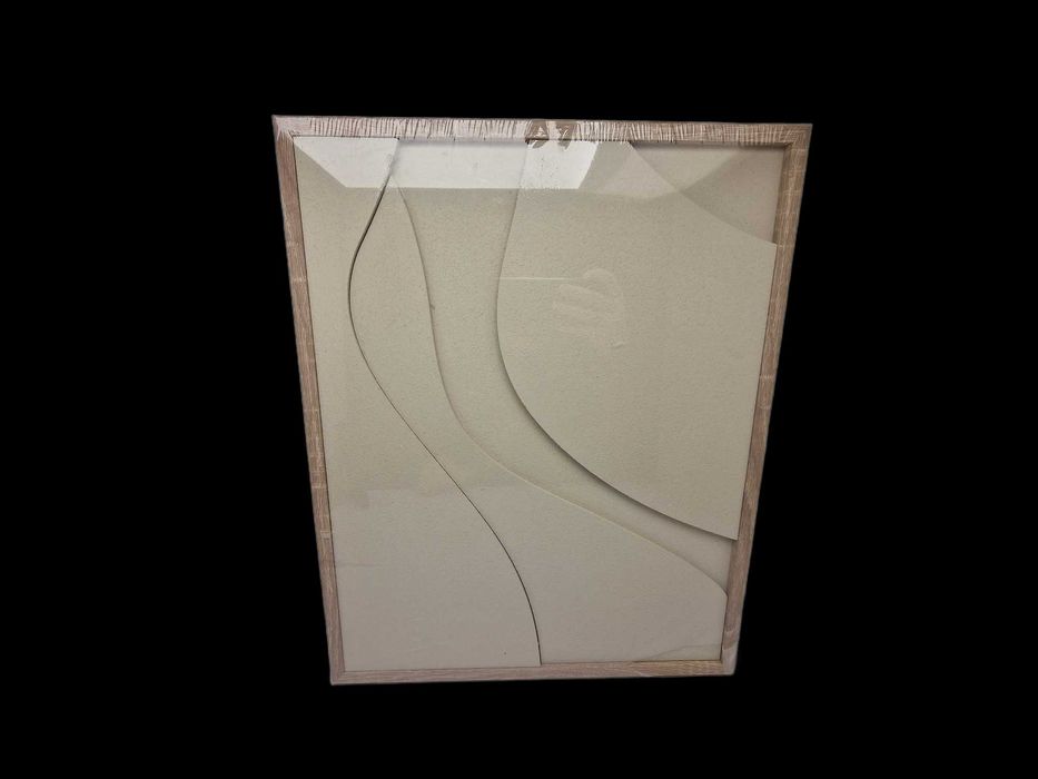 Minimalistyczny beżowy obraz 49x39x2