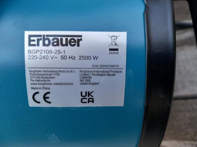 Nagrzewnica elektryczna Erbauer 2500 W