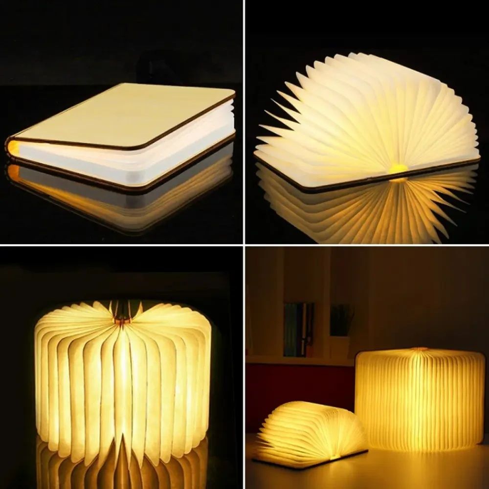 Настольная лампа светильник в виде книги Foldable Book Lamp Ночник
