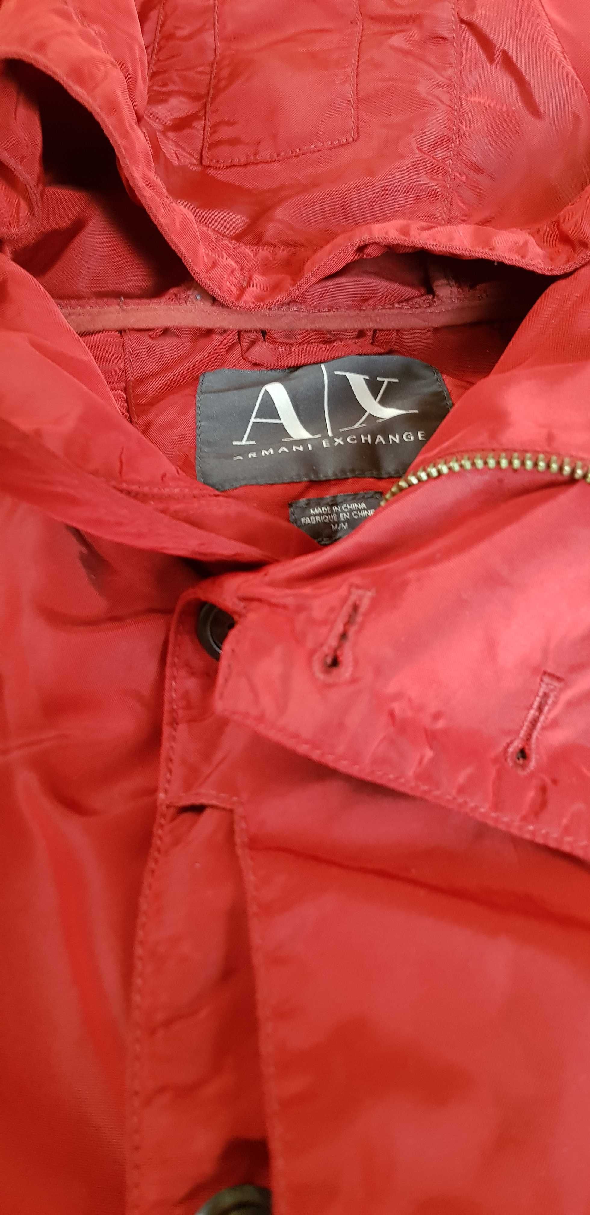 Kurtka Armani exchange bordowa