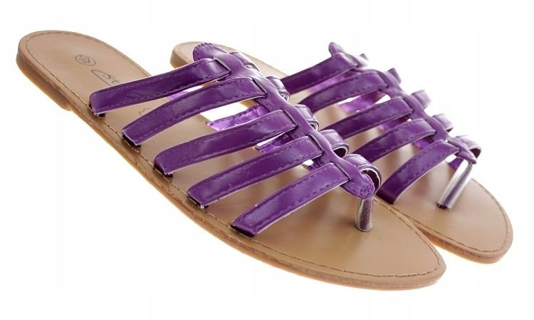 Rozmiar: 37 Klapki Japonki Damskie Buty Purpurowe 5311