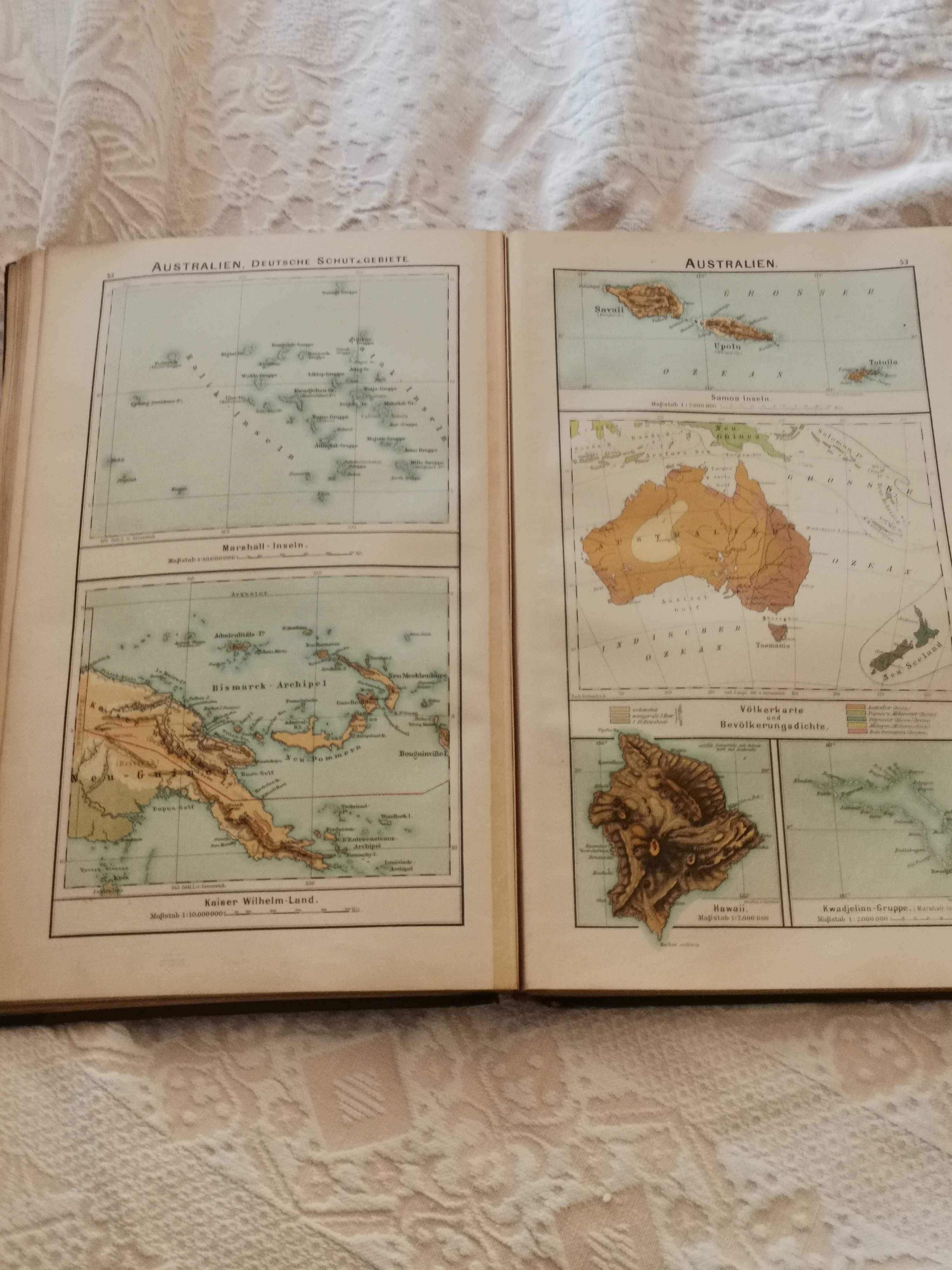 Stary atlas świata , mapy niemiecki z 1902 r