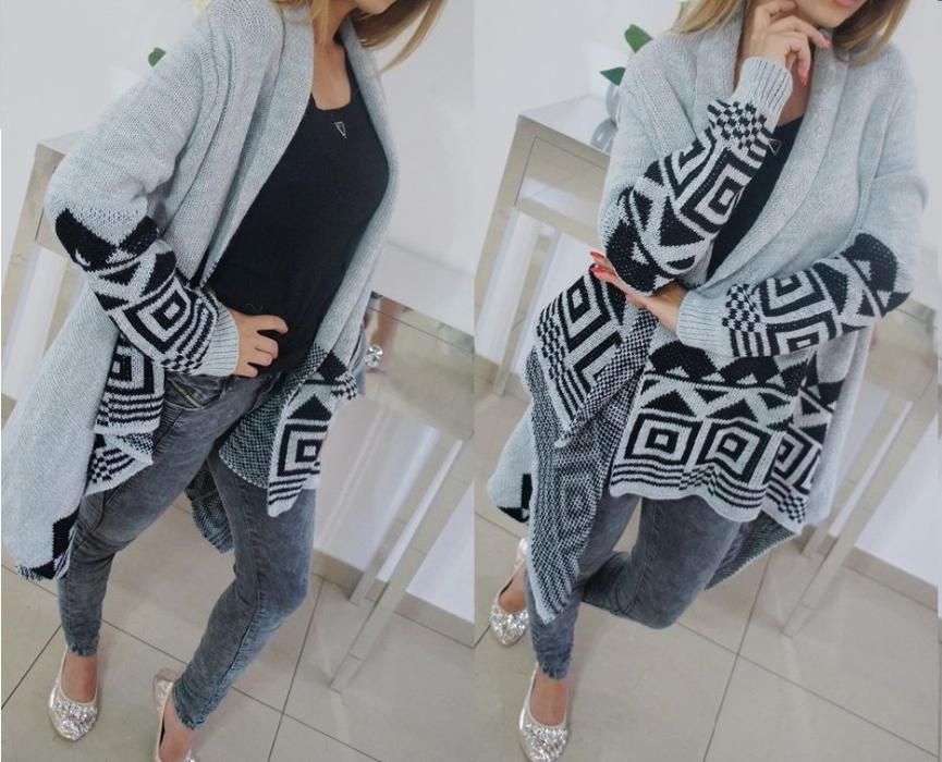 Hit sezonu sweter one size w kolorze beżowym idealny na wiosnę