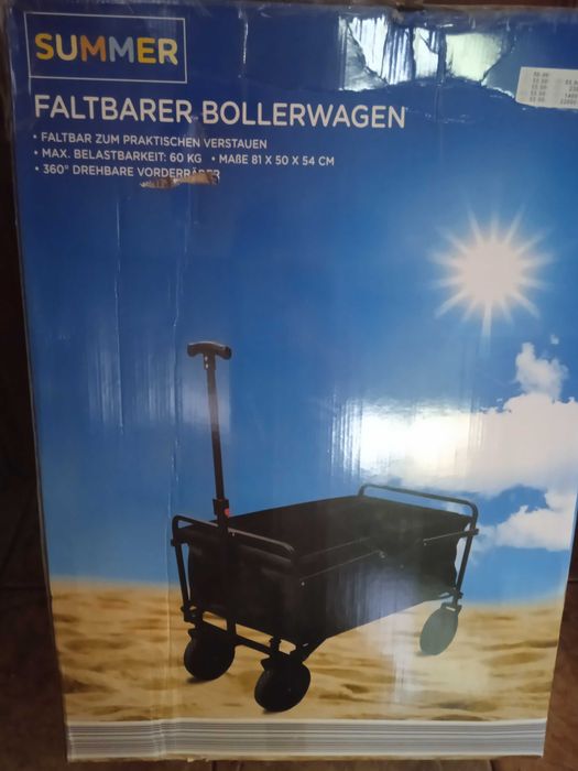 Wózek transportowy kempingowy wakacje nowy
