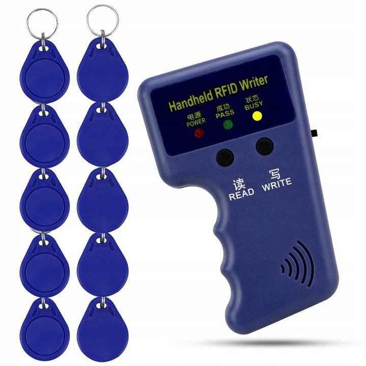Przenośna kopiarka programator RFID 125 kHz
10 x breloki RFID