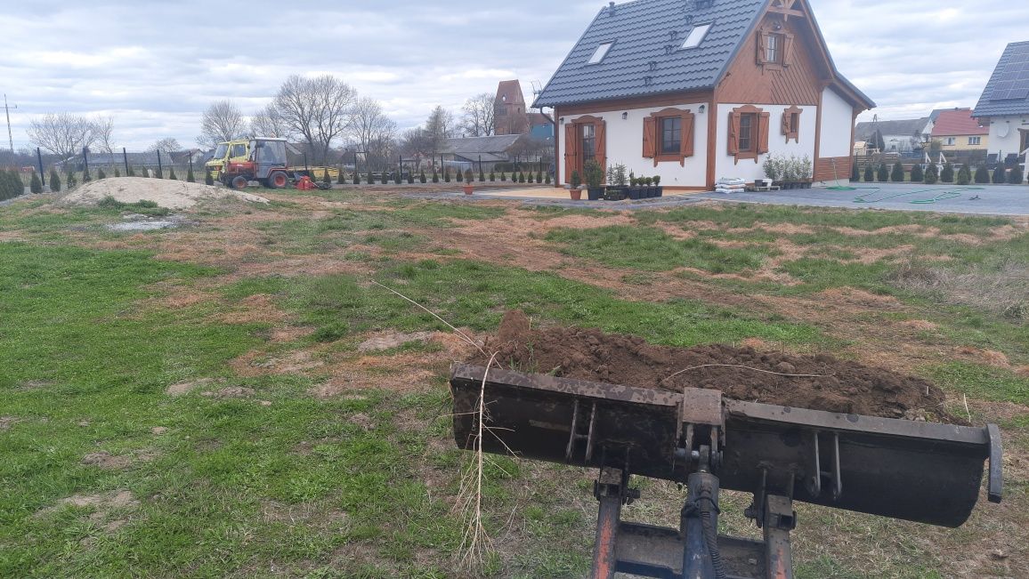 Glebogryzarka separacyjna przygotowanie  terenu pod trawnik