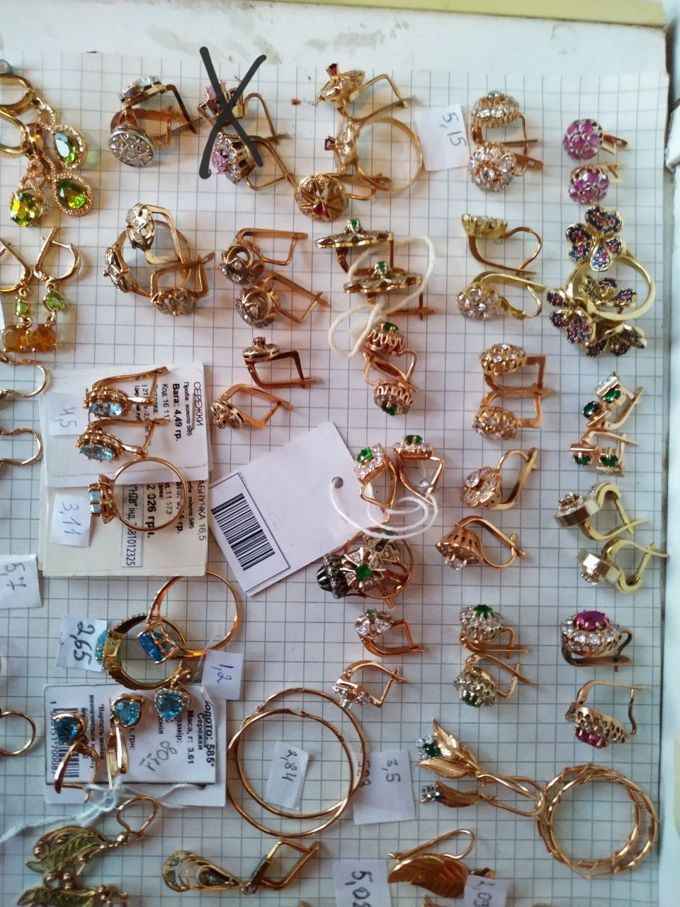 Золотые серьги 583,585 проба