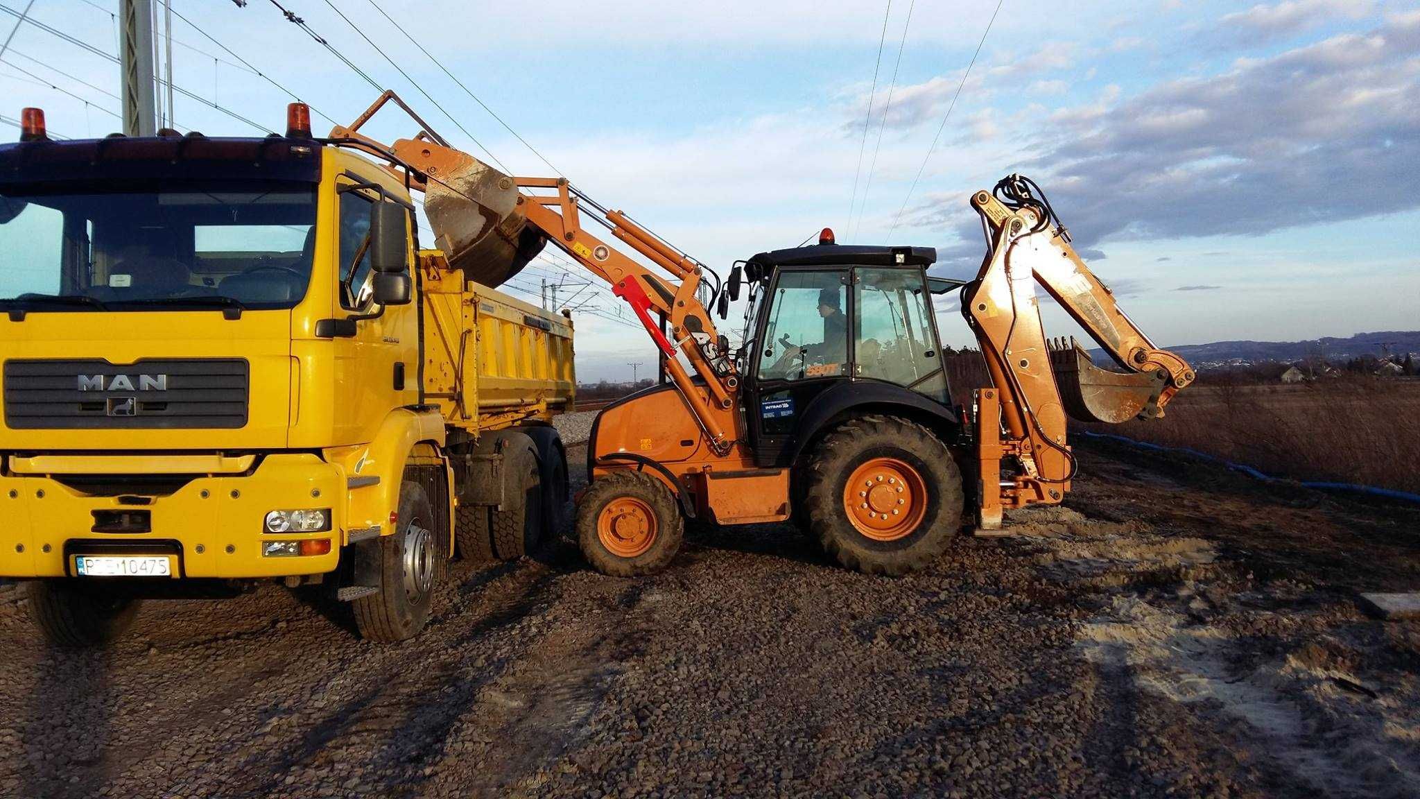 Piasek, żwir, kliniec, kruszywa, gruz, ziemia, usługi transportowe hds