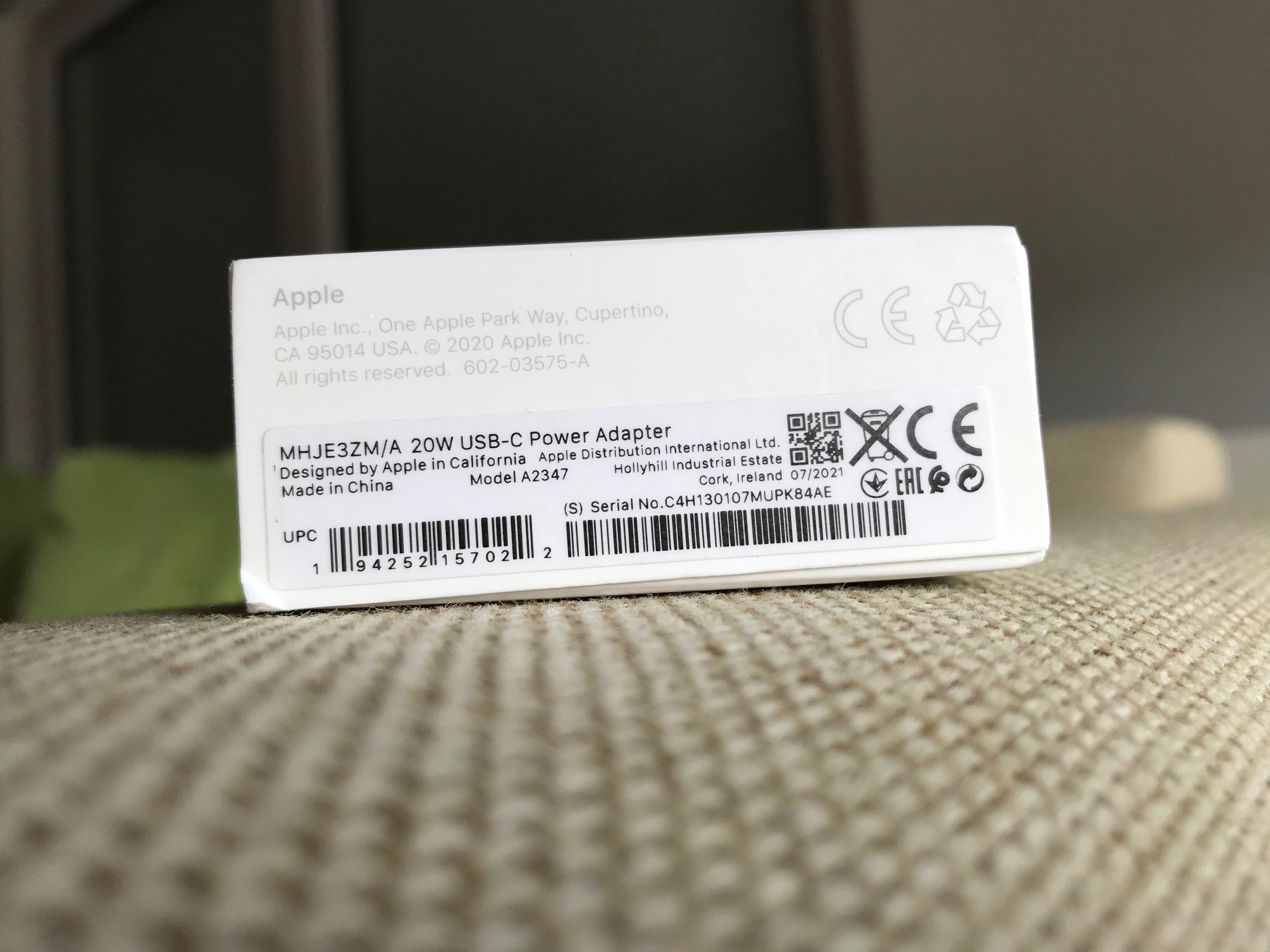 Oryginalna NOWA ładowarka Apple 20W USB-C (MHJE3ZM/A)